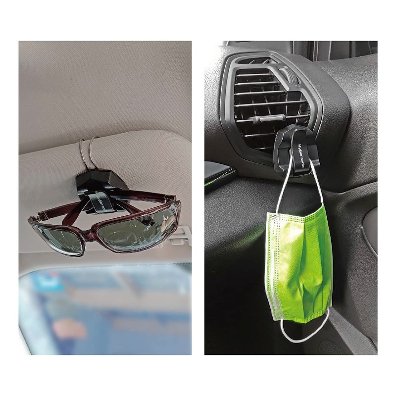 Hypersonic 2-Pack Sunglass Holder for Car Sun Visor, Air Vent