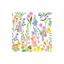 Caspari Bunny Field Cocktail Napkins - 20 Cocktail Napkins per Package