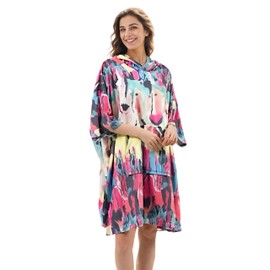 KFUBUO Surf Poncho Changing Towel Swim Robe with Pocket Plus Size Terry Cloth Swim Cover Up for Women Towel Poncho Hoodie