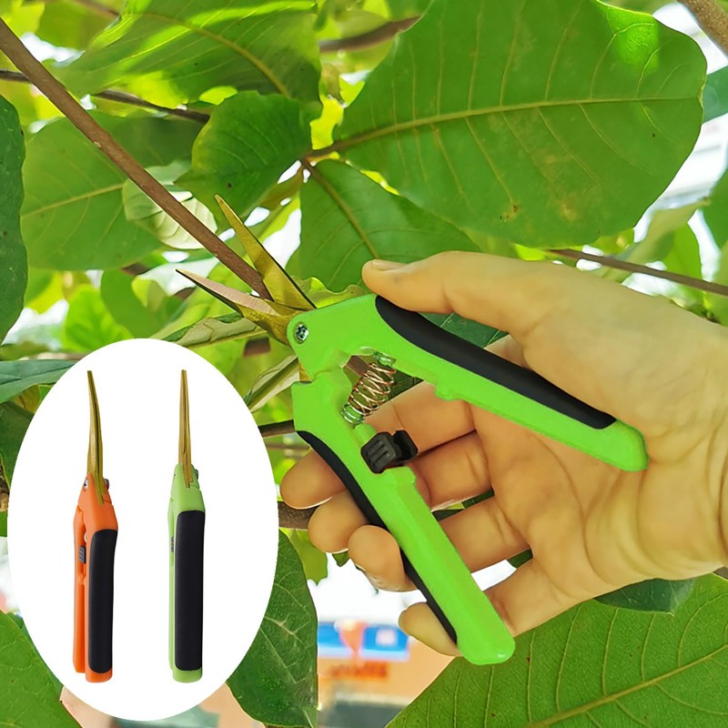 Garden Shears, Harvesting Shears (2 Pieces), Locking Handle Trimming Scissors,