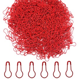Ruidee 1000 pcs Metal Safety Pins Gourd Pin Bulb Pin Calabash Pin Bead Needle Pin Clothing Tag Pin DIY Home Accessories (Red), (US-JJ-JS-BZ-HL)