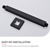 Matte Black Shower Arm with Flange 12 Inch Replacement Extension