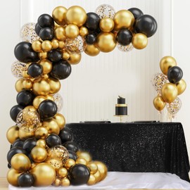 Eternal Beauty Sequin Tablecloth Black 127x183cm Glitter Table Cover Sparkle for Party Birthday Wedding Christmas New Year Christmas Decoration