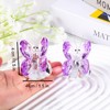2 pcs Crystal Purple Collectible Butterfly Gifts for Women Glass