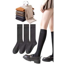 [estill] High Socks, Women's Socks, Super Comfort, 95% Premium Cotton, Compression Socks, Room Socks, Under the Knee, School, Medical Care, Nurses, 8.9 - 10.0 inches (22.5 - 25.5 cm), Spring, Summer