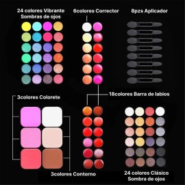 Kit De Maquillaje Sombras Para Femenino Integrado 78 Colores