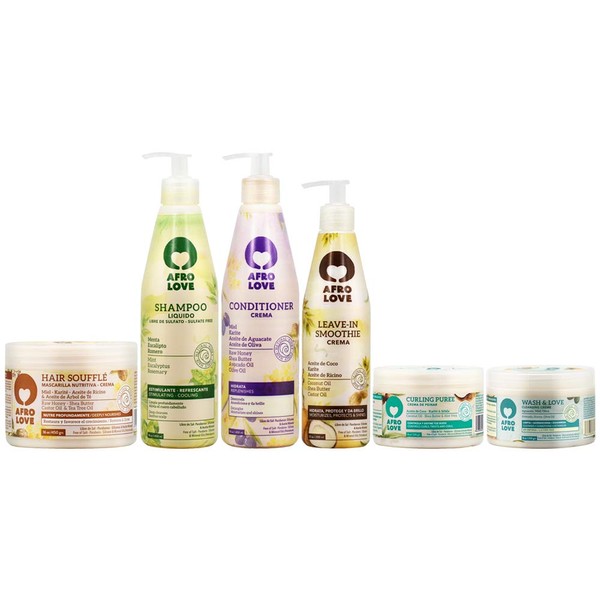 Afro Love All in One Combo (Shampoo & Conditioner & Souffle & Leave-in & Puree & Crème)