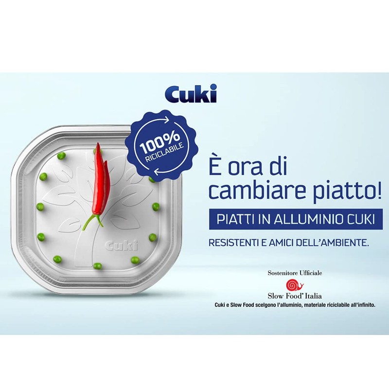 Cuki Aluminium Plate Bowl, Durable and Endlessly Recyclable, Size 18.05