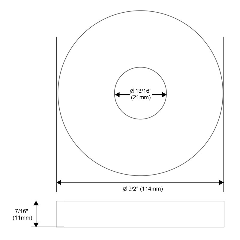 OFFO 4.5" Extra Large Shower Arm Flange Oil Rubbed Bronze