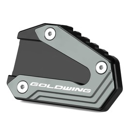 Modeer Kickstand shoe For H.onda Goldwing GL1800 2002-2017 and 2018-2023 Motocycle CNC Kickstand Side Stand Enlarge Extension Pad goldwing gl 1800 Accessories (2002-2017 gray)