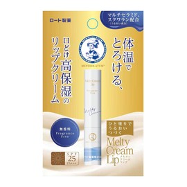 Mentholatum Lip Melty Cream Lip, Unscented, 0.08 oz (2.4 g), Moisturizing