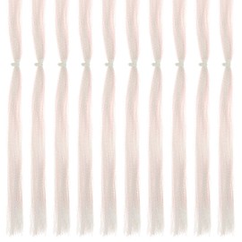 PATIKIL Crystal Flash Fly Fishing Line, 10 Pack Sparkle Fly Tying Material Kit Holographic Dry Flies Thread Supplies for Making Fishing Hook Lure Flies, Pearlescent White