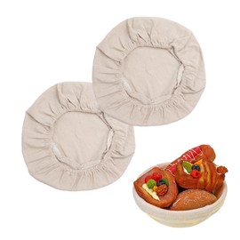 2 PCS Bowl Covers for Bread Proofing & Rising, Sourdough Bread Proofing Cover, Fabric Bowl Covers Reusable Large, Tea Towels for Baking Bread Making Cloth, Bread Bowl Cover for Bakery (10X3.1inch)