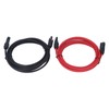 2pcs 12AWG 4mm² Solar Panel Extension Cable Black Red Solar