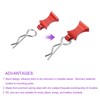 DMiotech 4Pcs Body Clips Pins with Pull Tabs, Red Universal
