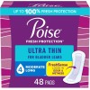 Poise Ultra Thin Incontinence Pads for Women Light Moderate Maximum