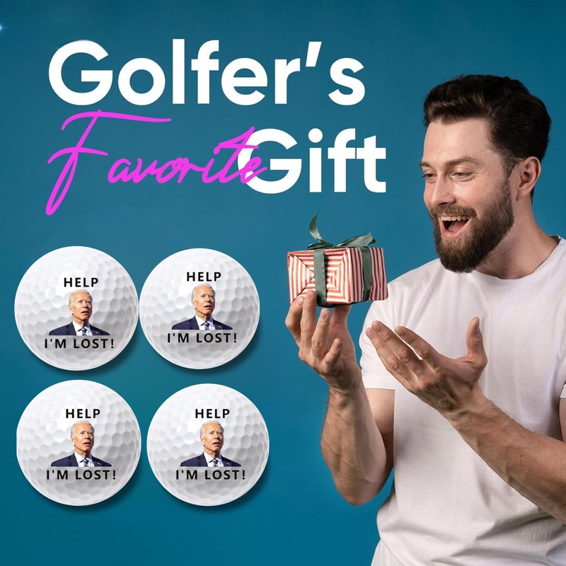botogift 4 Pcs Funny Golf Balls for Birthday, Father’s Day