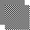 Black White Checkered Double Sided Paper Cardstock 12x12-5 Sheets