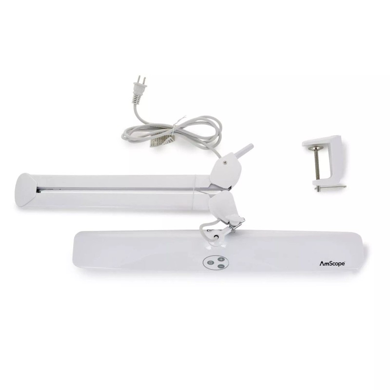 Amscope Task Lamp on Articulating Arm with Table Clamp 21W