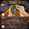 YUNJAYI YUNJAYI Retractable Camping String Lights, 33FT Rechargeable 3 in