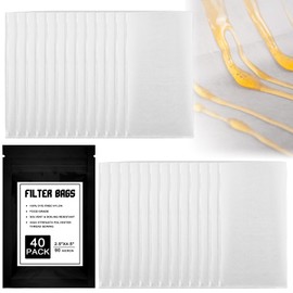 90 Micron Food Grade Nylon Tea Filter Bags 2.5"x4.5" Pressable Rosin, Filter Tea 40 Pack