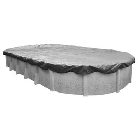 Pool Mate 331840-4-PM Platinum Silver Winter Pool Cover for Oval Above Ground Swimming Pools, 18 x 40-ft. Oval Pool