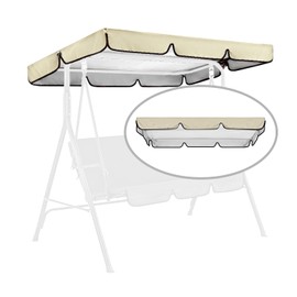 Swing Canopy Replacement for Outdoor Patio Swing Chair 2/3 Seater Waterproof Porch Swing Seat Canopy Cover Garden Hammock Top Cover for Seat Furniture, Canopy only (Navy Blue, 65x45×5.9 Inch)