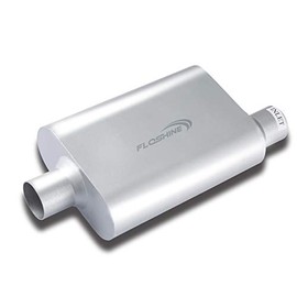 Floshine Exhaust Mufflers, Universal Performance Exhaust Street Muffler, Aluminized Steel Universal 2.5"inlet/2.5"outlet FH42541â¦