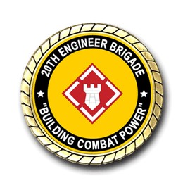Military Productions US Army 20th Engineer Brigade Building Combat Power Challenge Coin