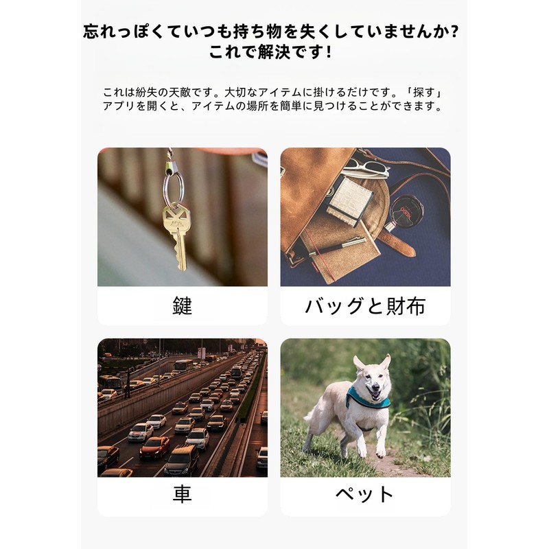 WayPonDEV Smart Tag, MFI Certified, Bluetooth 5.2, Industry's Smallest Design,