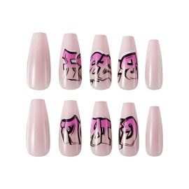 Lottie London x Chaun Legend Stay Press'd Baby Girl, 30 Coffin Shape Press On