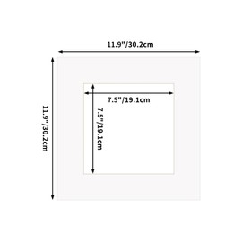 ZBEIVAN 12x12 White Picture Mats with Core Bevel Cut Frame Mattes for 8x8 Pictures - Pack of 12