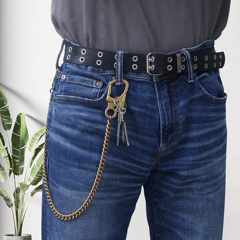 Ahiller Sturdy Wallet Chain, [Double Lock Carabiner, Stainless Steel Chain],