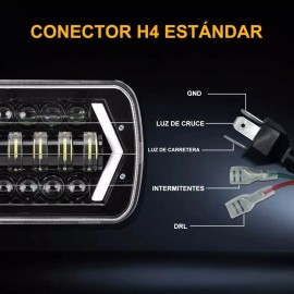 Par Faros 5x7 Para Cherokee Nissan Toyota Pickup D21 Yj Xj
