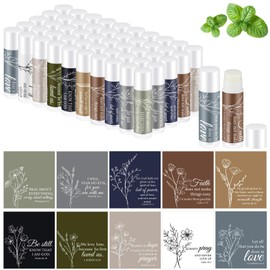 Dansib 50 Pcs Christian Lip Balm Gifts Bulk Religious Church Gifts Moisturizer Lip Balms Bulk Christian Party Favors Stocking Stuffers for Mom Women Coworkers Teachers Nurse