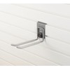 TRINITY Heavy Duty Slatwall Double Hooks with Spring-Lock, 8-Inches, Gray,