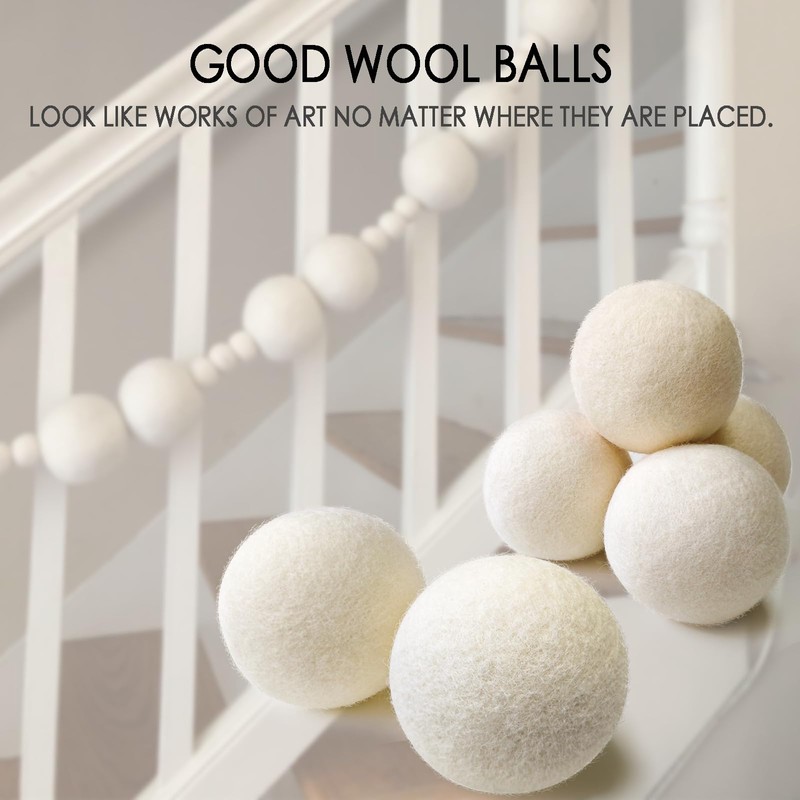6 Pack XL Wool Dryer Balls - 100% New Zealand