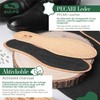SULPO 3 Pairs Premium Leather Activated Carbon Insoles, Odour Absorber,