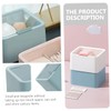 FELTECHELECTR Elegant Cotton Swab Case Storage Canister for Cosmetics Desktop