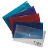 Tiger DL envelope size press stud closure wallet files in assorted colours - pack of 5