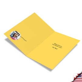 NobleWorks - Funny Get Well Paper Card with 5 x 7 Inch Envelope (1 Card) A$$ Out Of Bed 1365