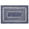 VHC Brands Great Falls Blue Rug with PVC Pad, Jute