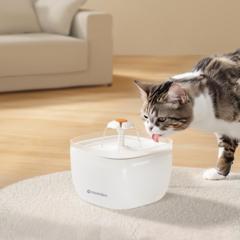 Noerden Pawquench Pet Water Fountain, Ultra Quiet, 2L Capacity