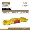 ATERET ATERET Powerlift Yellow Polyester Endless Round Sling - 12