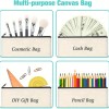 12pcs/Set Fabric Canvas Pouches with Zipper, Sublimation Blank DIY Craft