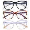 DXYXYO Oversized Reading Glasses for Women, 3 Pack Big Cat