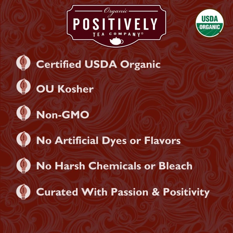 Organic Positively Tea Company, Winter Apple Cider Rooibos Tea Bags,