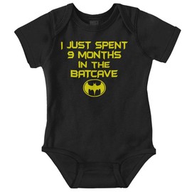 Brisco Brands Spent 9 Months in the Cave Superhero Baby Romper Boys or Girls
