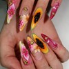 Press on Almond Nails Pointed Acrylic False Fake Nails(T1567)