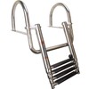 Mojiate 4-Step Stainless Steel Pontoon Boat Ladder - Foldable Telescoping